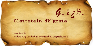 Glattstein Ágosta névjegykártya
